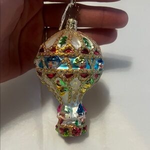 Christopher Radko Colorful Hot Air Balloon Ornament